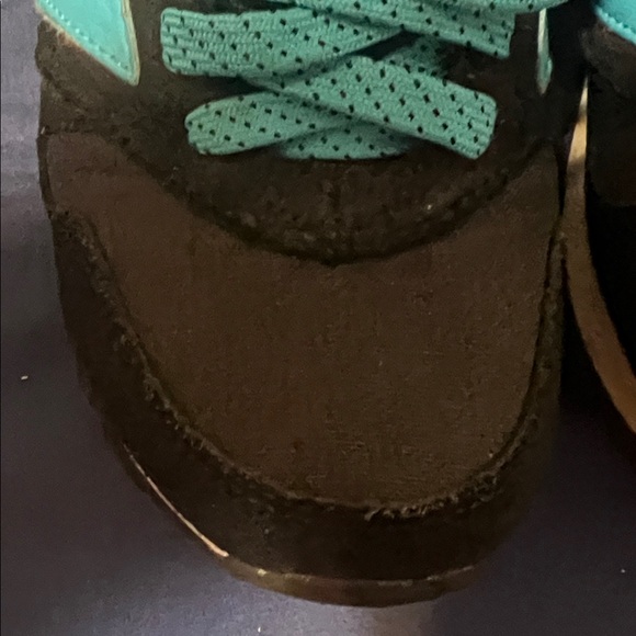 Brooks Black and Teal Athletic Shoes with Orange Highlights - Picture 3 of 13